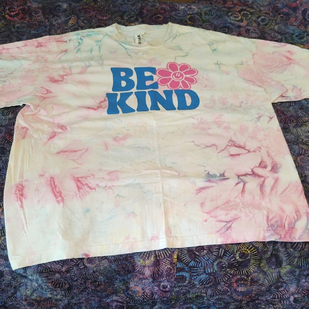 Be Kind Tie-Dye Women's Short Sleeve Tee 2X NWOT